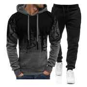 Men&#39;s Set Hoodie Sets Men Tracksuit Sportswear Hoodies+Sweatpant 2 Pieces Autumn Winter Male Warm Clothing Pullover Sweatshirts