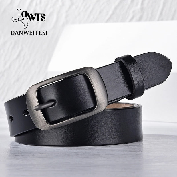 DWTS  Women Belt Fashion Female Belt Women Genuine Leather Belts For Women Female Belts Pin Buckle belts Fancy Vintage for Jeans