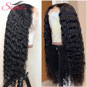 Sophies Deep Wave 4*4 蕾丝封闭真人发假发，适合黑人女性，预拔发际线 150% 密度巴西非雷米头发