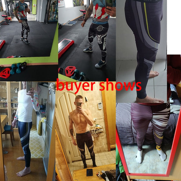 Pantalons de compression pour hommes Vêtements de sport pour hommes Leggings d'entraînement Bodybuilding Gym Pantalons skinny Collants Bas Pantalons de course Hommes