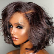 Body Wave 13x6 Lace Frontal Wigs Human Hair Short Bob Wig 13x4 Closure Wig 180 Density For Black Women Brazilian Remy Hair