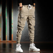 High Street Fashion Designer Joggers Jeans Men Khaki Casual Multi Pockets Cargo Pants Hombre Loose Fit Hip Hop Harem Trousers