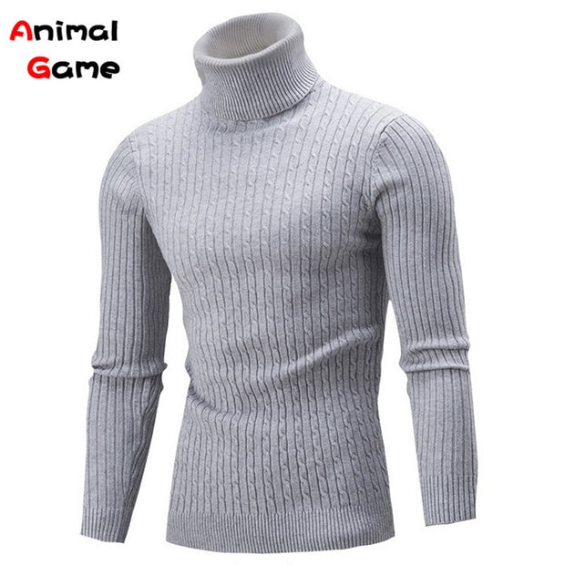 Winter Warm Turtleneck Sweater Casual Men&#39;s Rollneck Warm Knitted Sweater Keep Warm Men Jumper  Knit Woolen Sweater