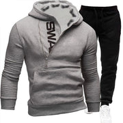 Men Casual Tracksuit Sweatshirt+Sweatpant 2 Pieces Set Men&#39;s Sportswear Outfit Autumn Winter Hooded Male Pullover Hhoodies Suit