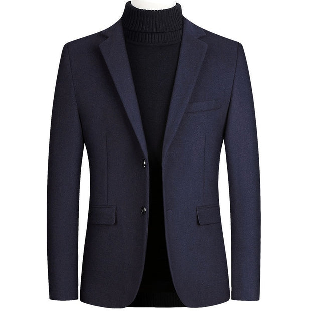 High Quality Men&#39;s Wool Suit Coat Wool Blends Casual Blazers Men Suit Top Male Solid Business Casual Mens Coats and Jackets