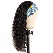 Bandeau perruque cheveux humains vague d'eau sans colle brésilien Remy Wate bandeau bouclé demi perruques pour les femmes noires 150% 30 à 36 pouces