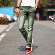 Men Stretchy Denim Skinny Green Jeans 2022 Spring Autumn Brand bLACK High Quality Fashion Jeans