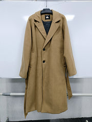 IEFB Korean Trend Men&#39;s Loose Casual Single-breasted Overcoat Autumn Winter Fashion New Long Sleeve Woolen Long Coat 9D1665