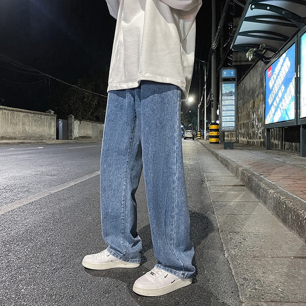 Men&#39;s jeans Neutral Wide Leg Denim Trousers Loose Straight Men Jeans asthetic Man Jeans Pants for boy Casual Baggy hip hop 2022