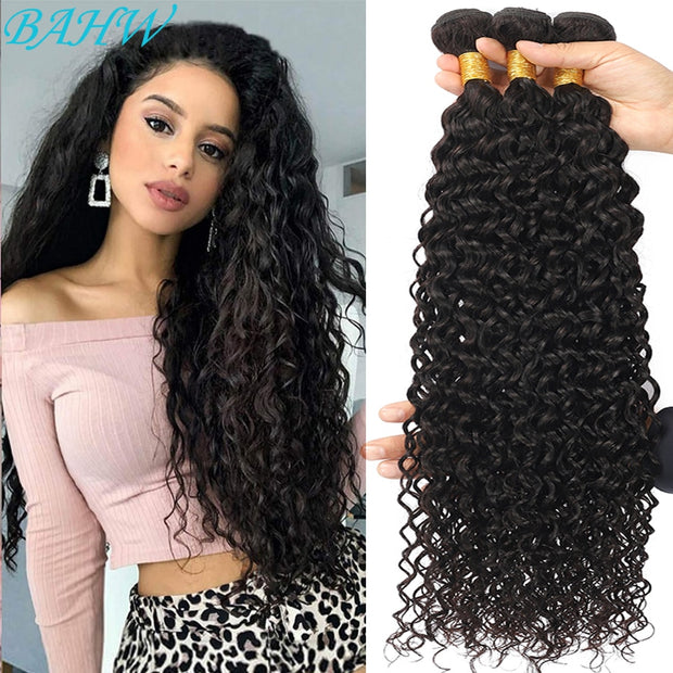 100% Water Wave Human Hair Bundles Brazilian Remy Hair Extensions 30 inches Human Hair Bundles Factory price Curly Weave Bundles