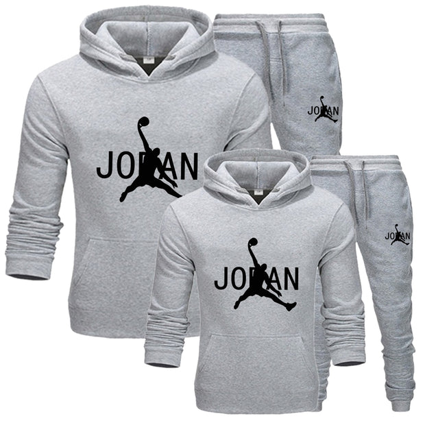 Men's Winter Couple Hoodie Sets Tracksuit Sportswear New Men Sweatshirt and Sweatpant Suit Fashion Streetwear Pullover Clothes