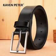 Male Genuine Leather Belts For Men&#39;s High Quality Luxury Pin Buckle Jeans Cowskin Casual Belt Business Cowboy Waistband