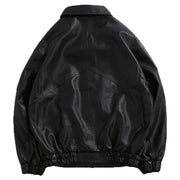 PU Leather Jacket Men Black Soft Faux Leather Jacket Motorcycle Biker Fashion Leather Coats Male Bomber Jacket Pockets Clothes