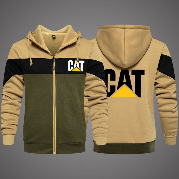 2022 新款 Cat Caterpillar Tractor 男士服装运动衫男夹克羊毛保暖连帽衫 Quality SportWear Harajuku Outwear