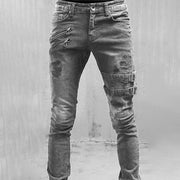 Jean droit hommes taille haute Jean printemps été petit ami jean Streetwear maigre cacual concepteur Long Denim pantalon pantalon