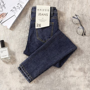 CHIC Elastic Denim Skinny Jeans Woman High Waist Pencil Pants Woman Korean Fashion Show Slim High Light Blue Gray Jean Female