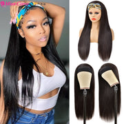 Headband Wig Human Hair Kinky Straight Brazilian Human Hair Wig For Black Women Deep Wave Wig Human Hair kinky Curly Wig No Glue