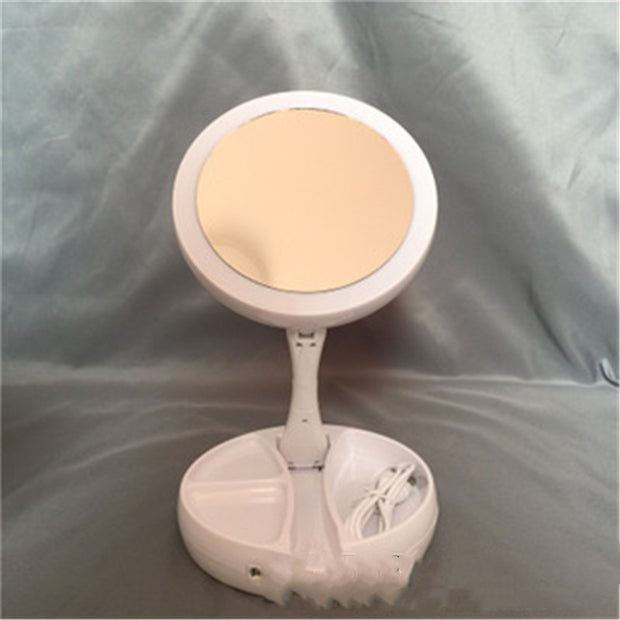 New Style Makeup Mirror LED Makeup Mirror Folding Storage Makeup Mirror