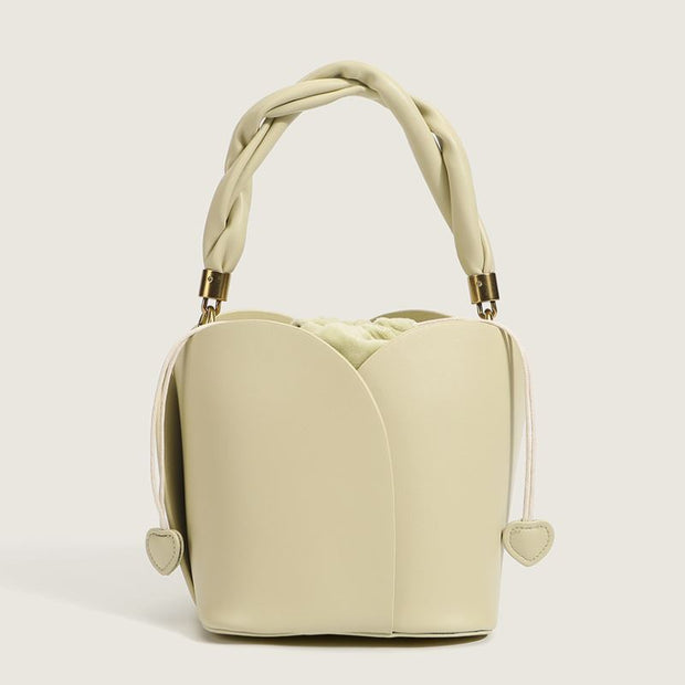2021 Style mode femmes sac dans des sacs à main en cuir véritable fourre-tout épaule dames sac à main de luxe fleurs Design seau sacs