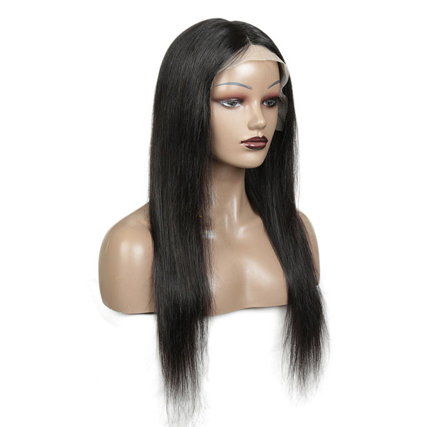 Lace real human hair wig headgear