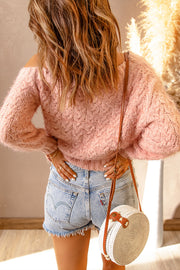 APsavings Cable-Knit Eyelash Sweater