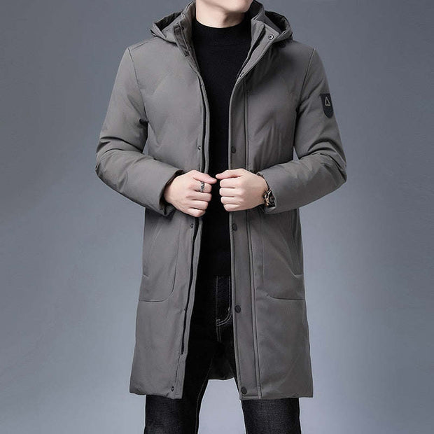 Top Quality Winter Thicken New Brand Designer Casual Fashion Outwear Parkas Jacket Men Longline Windbreaker Coats Men Clothing