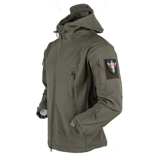 Dropshipping Men Military Tactical Jackets Outdoor Windproof Waterproof Men Warm Army Combat Jacket Men Hooded Bomber Coat