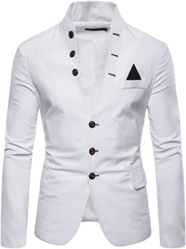 Men's Suit Jacket Casual Slim Fit Coat Lightweight Business Daily Blazers Formal Solid Color Dress Coats