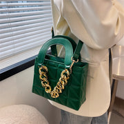 Korean Small PU Leather Shoulder Bag 2022 In Trendy Branded Women's Designer Handbag Luxury Quilted Crossbody Bags Kawaii Totes