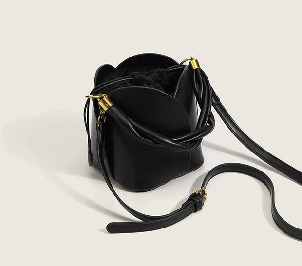 2021 Style Fashion Women Bag In Handbags Genuine Leather Tote Sling Shoulder Ladies Handbag Luxury Flowers Design Bucket Bags