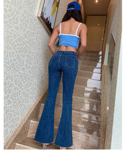 Women Skinny Flared Wide-Leg Long Jeans