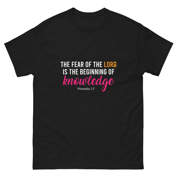 APsavings - 敬畏耶和华是知识的开始 - 男女通用经典 T 恤